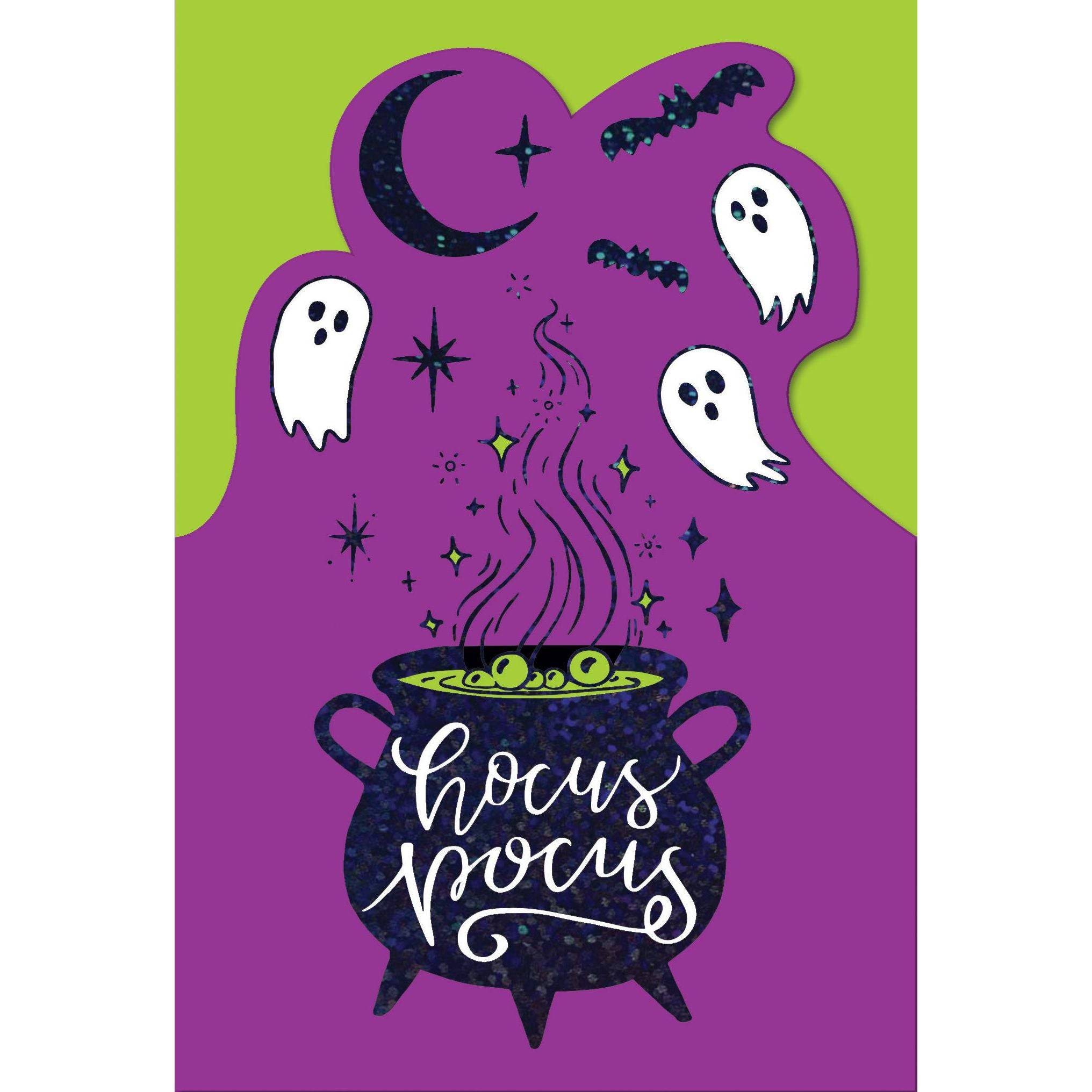 Pictura Ghost Cauldron Halloween Card featuring spooky ghost and cauldron illustration, perfect for Halloween greeting cards